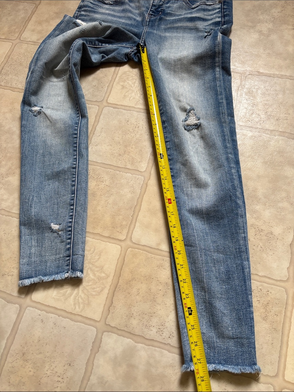 NWT Buckle Black Fit No. 53 Ankle Skinny Distressed Denim Jeans Women’s Size 25 - Picture 5 of 7